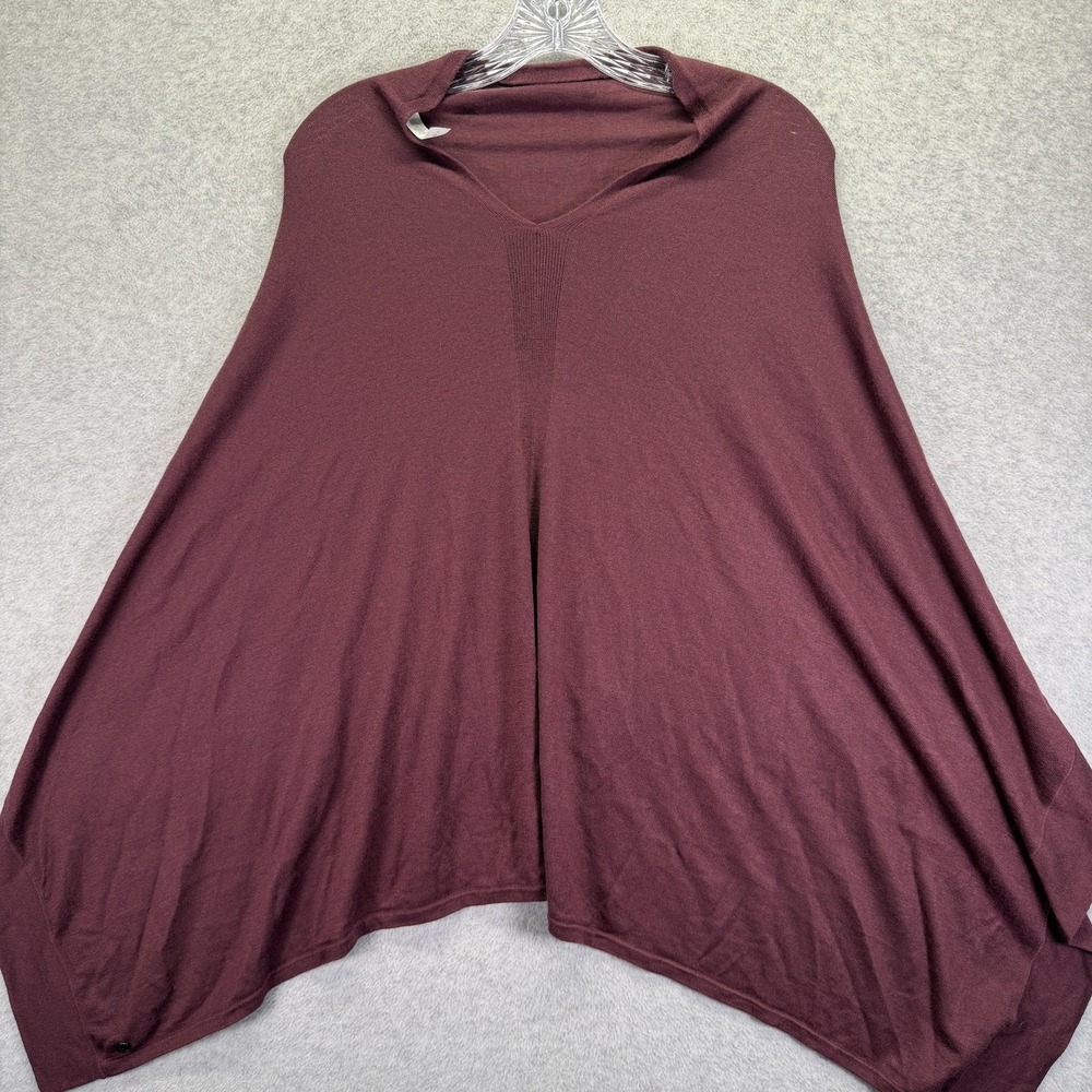 Lululemon Poncho Sweater Womens One Size Red Knit Lightweight Asymmetrical